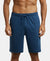 Super Combed Cotton Straight Fit Shorts with Side Pockets - Insignia Blue-1