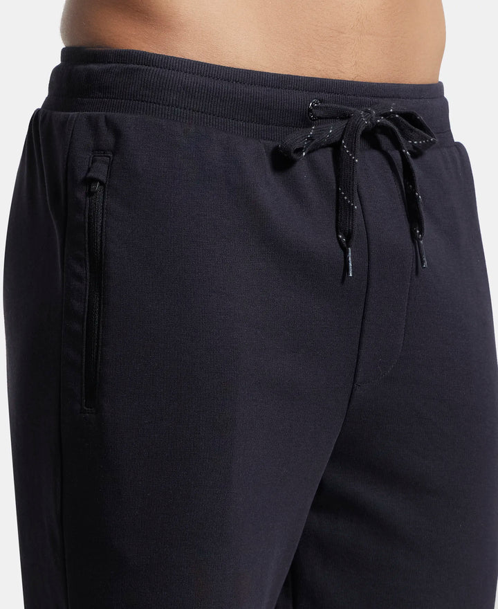 Super Combed Cotton Rich Straight Fit Shorts with Zipper Pockets - Black-7