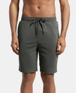 Super Combed Cotton Rich Straight Fit Shorts with Zipper Pockets - Deep Olive-1