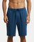 Super Combed Cotton Rich Mesh Elastane Stretch Regular Fit Shorts with Side Pockets - Insignia Blue-1