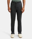 Super Combed Cotton Rich Pique Slim Fit Trackpant with Side Zipper Pockets - Graphite-1