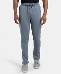 Super Combed Cotton Rich Pique Slim Fit Trackpant with Side Zipper Pockets - Performance Grey-1