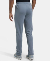 Super Combed Cotton Rich Pique Slim Fit Trackpant with Side Zipper Pockets - Performance Grey-3