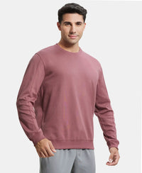 Super Combed Cotton Rich Pique Sweatshirt with Ribbed Cuffs - Wide Ginger-2