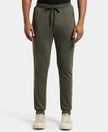 Super Combed Cotton Rich Slim Fit Jogger with Zipper Pockets - Deep Olive-1