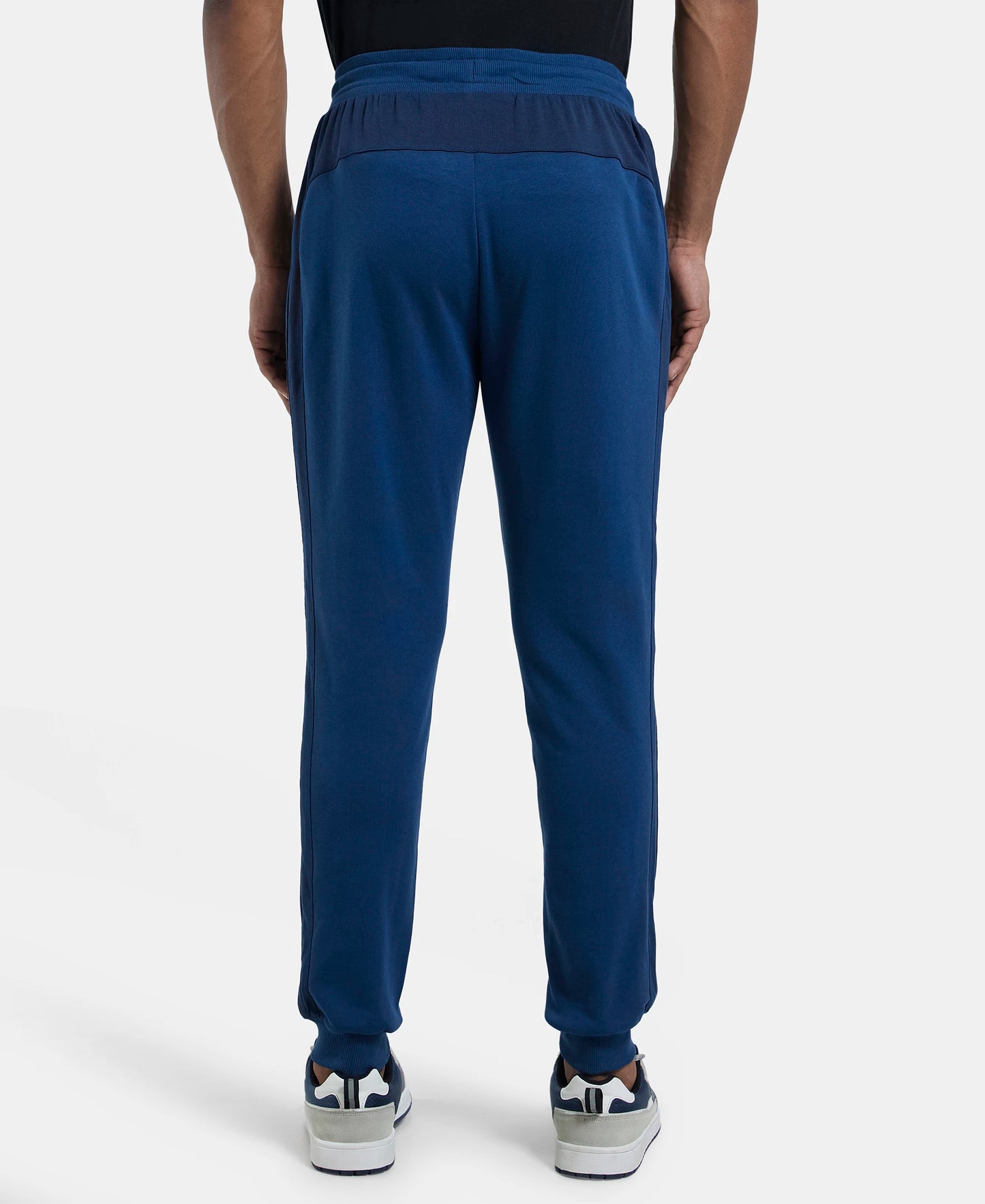 Super Combed Cotton Rich Slim Fit Jogger with Zipper Pockets - Insignia Blue & Navy-3