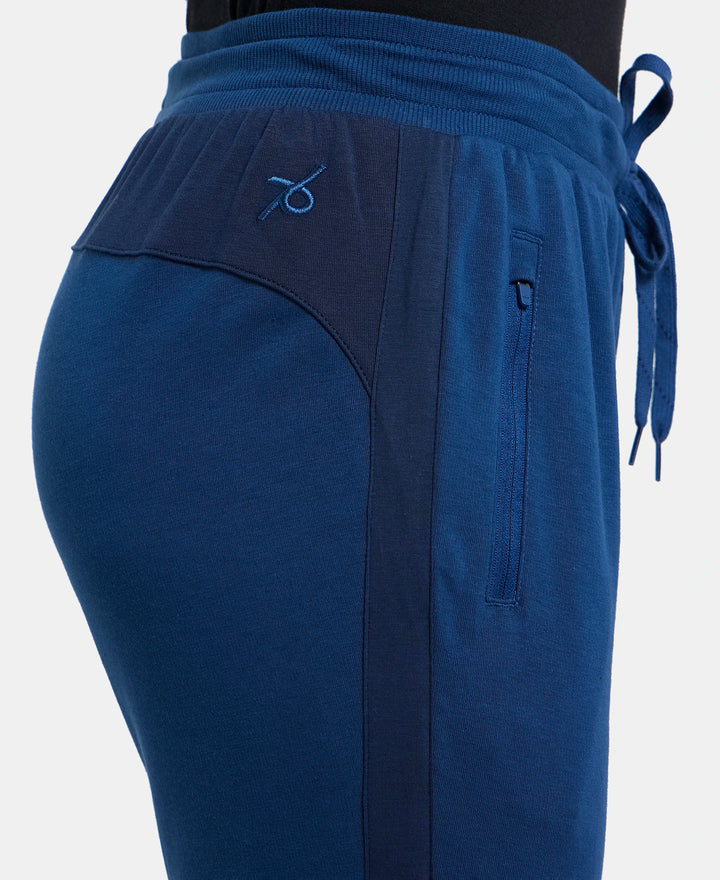 Super Combed Cotton Rich Slim Fit Jogger with Zipper Pockets - Insignia Blue & Navy-7
