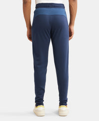 Super Combed Cotton Rich Slim Fit Jogger with Zipper Pockets - Navy-3