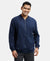 Super Combed Cotton Rich Fleece Jacket With StayWarm Technology - Navy & New Marine-1
