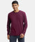 Super Combed Cotton Rich Solid Round Neck Full Sleeve T-Shirt - Wine Tasting-1