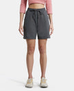 Super Combed Cotton Rich Regular Fit Shorts with Side Pockets - Charcoal Melange-1