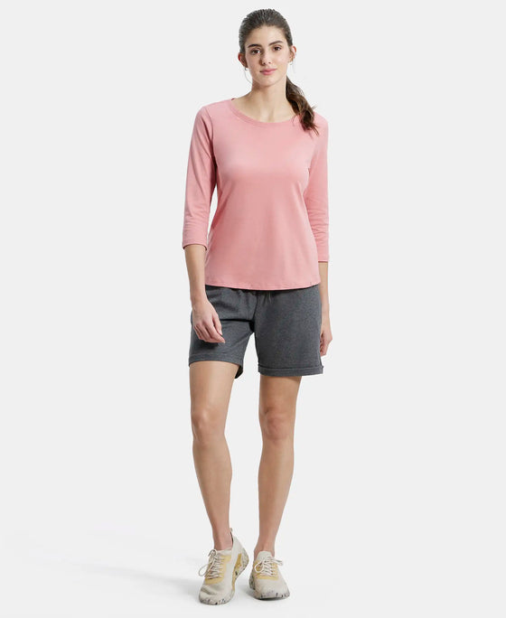 Super Combed Cotton Rich Regular Fit Shorts with Side Pockets - Charcoal Melange-4