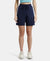 Super Combed Cotton Rich Regular Fit Shorts with Side Pockets - Navy Blazer-1