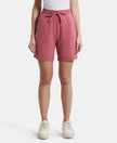 Super Combed Cotton Rich Regular Fit Shorts with Side Pockets - Rose Wine-1