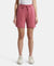 Super Combed Cotton Rich Regular Fit Shorts with Side Pockets - Rose Wine-1
