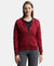 Super Combed Cotton French Terry Fabric Hoodie Jacket with Side Pockets - Rhubarb-1