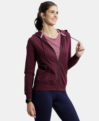 Super Combed Cotton French Terry Fabric Hoodie Jacket with Side Pockets - Wine Tasting-2