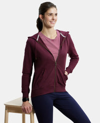 Super Combed Cotton French Terry Fabric Hoodie Jacket with Side Pockets - Wine Tasting-5