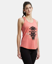 Super Combed Cotton Graphic Printed Racerback Styled Tank Top - Blush Pink-2