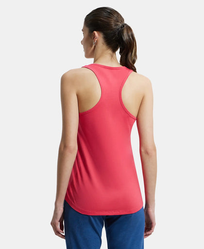 Super Combed Cotton Graphic Printed Racerback Styled Tank Top - Ruby-3