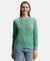 Super Combed Cotton Elastane Stretch French Terry Fabric Printed Sweatshirt with Ribbed Cuffs - Feldspar-1