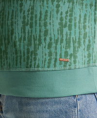 Super Combed Cotton Elastane Stretch French Terry Fabric Printed Sweatshirt with Ribbed Cuffs - Feldspar-7