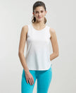 Super Combed Cotton Rich Solid Curved Hem Styled Tank Top - White-1