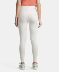 Super Combed Cotton Elastane Leggings with Ultrasoft Waistband - Coconut milk-3