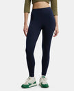 Super Combed Cotton Elastane Leggings with Ultrasoft Waistband - Navy Blazer-1