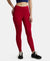 Super Combed Cotton Elastane Leggings with Ultrasoft Waistband - Shanghai Red-1