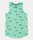 Super Combed Cotton Printed Tank Top - Spring Bouquet-1