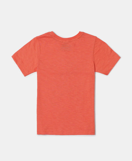 Super Combed Cotton Graphic Printed Half Sleeve T-Shirt - Ember Glow Printed-2