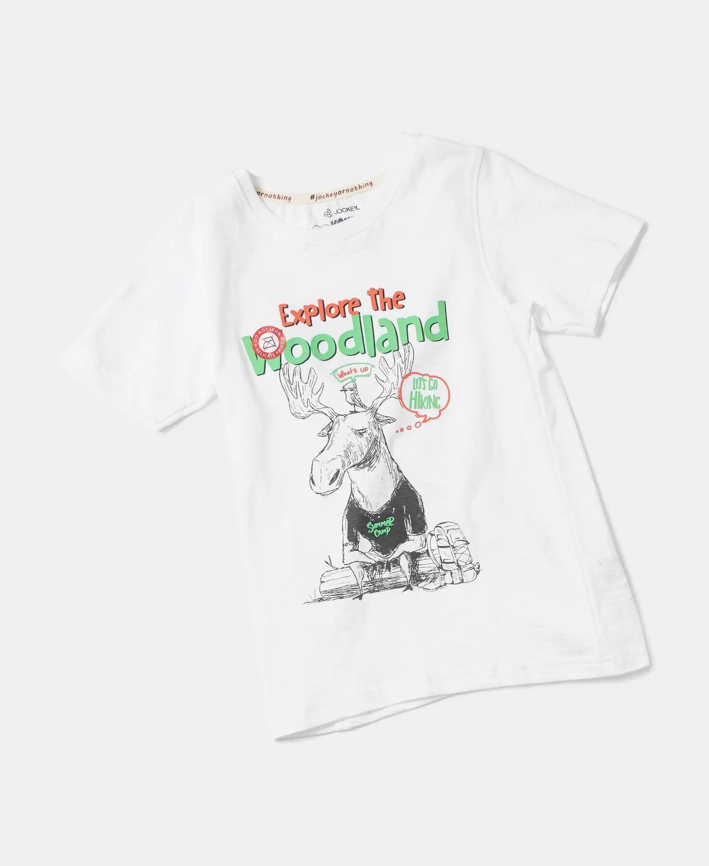 Super Combed Cotton Graphic Printed Half Sleeve T-Shirt - White Printed-5