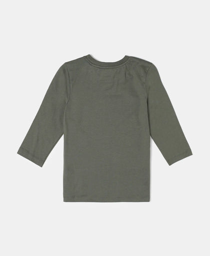 Super Combed Cotton Graphic Printed Three Quarter Sleeve T-Shirt - Beetle Spot Print-2