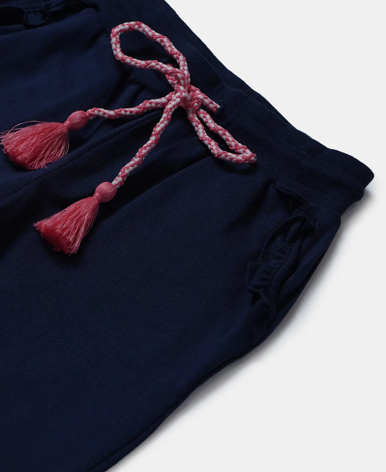 Super Combed Cotton Elastane Slim Fit Joggers - Navy-3