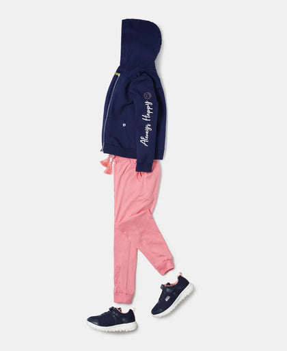 Super Combed Cotton Elastane Slim Fit Joggers - Salmon Rose Melange-4
