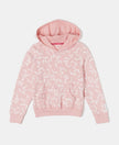 Super Combed Cotton Elastane French Terry Printed Hoodie Sweatshirt - Coral Cloud AOP-1