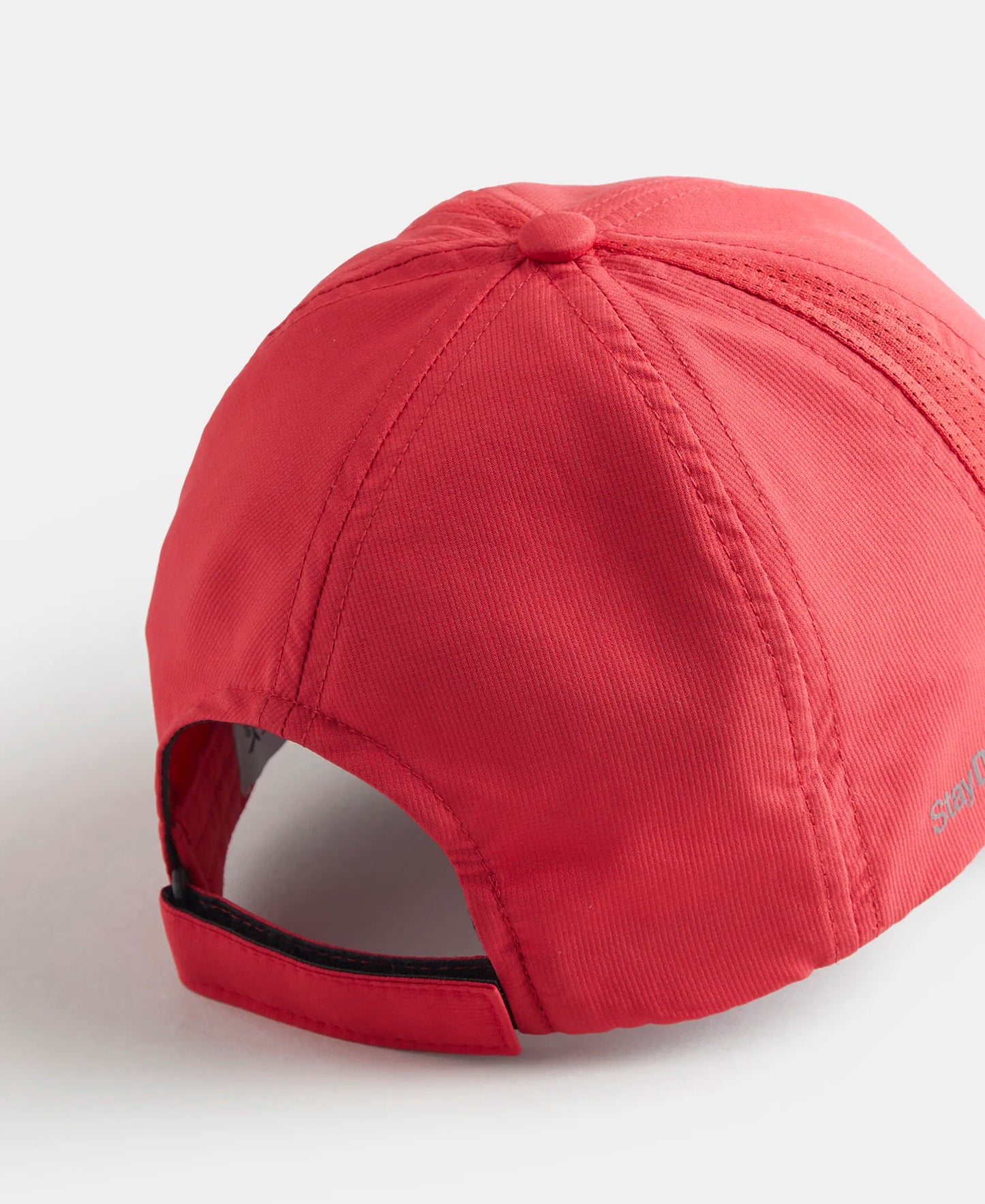 Polyester Solid Cap with Adjustable Back Closure and StayDry Technology - Bright Red-3