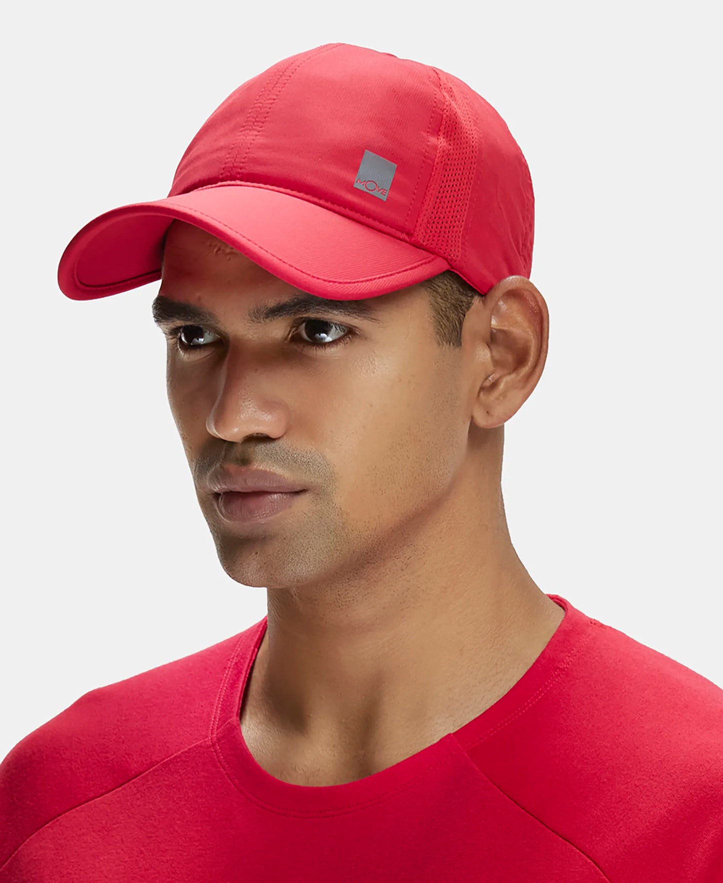 Polyester Solid Cap with Adjustable Back Closure and StayDry Technology - Bright Red-4