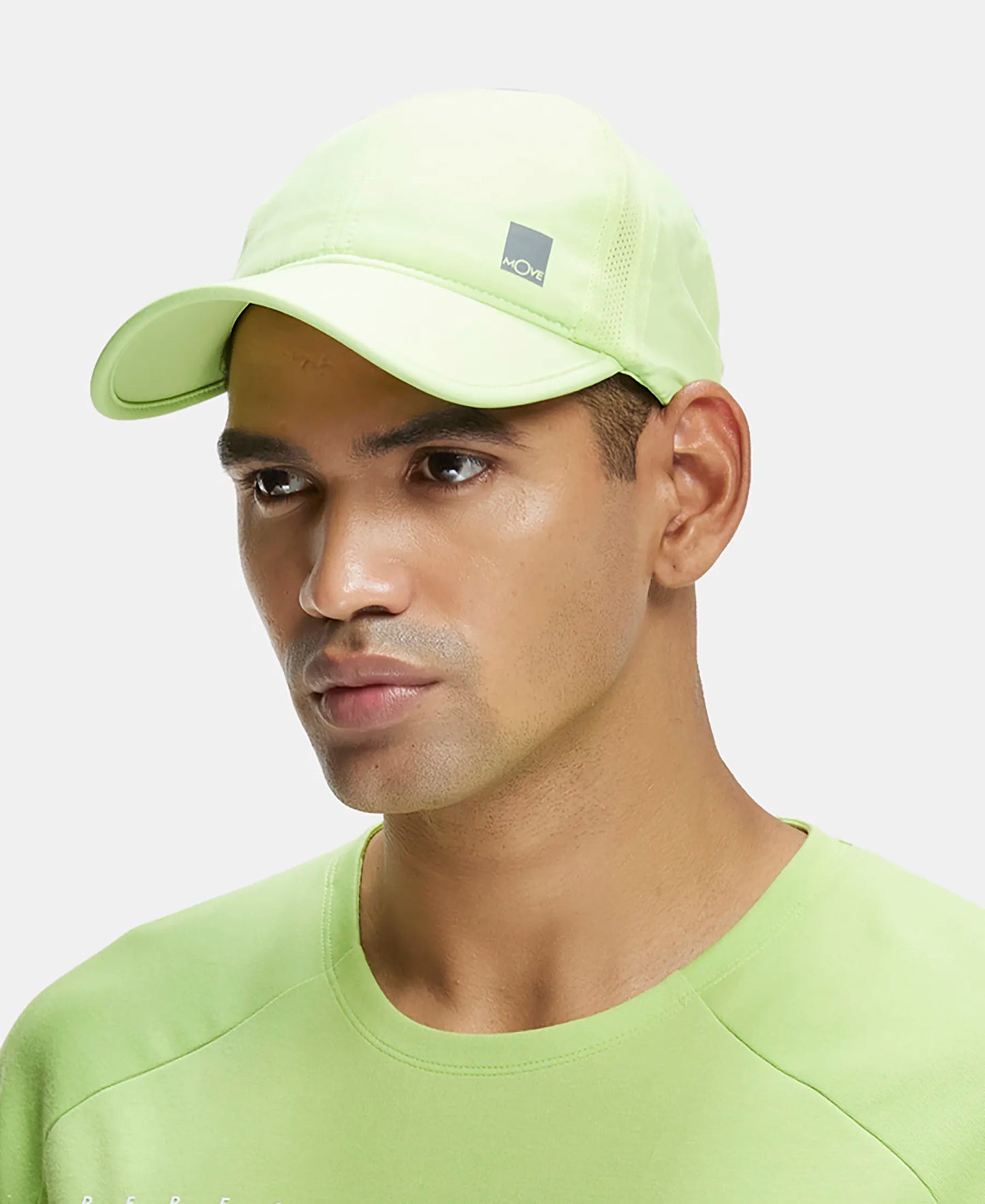 Polyester Solid Cap with Adjustable Back Closure and StayDry Technology - Green Glow-4
