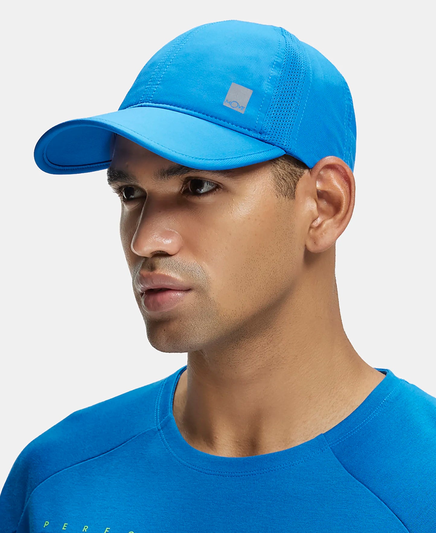 Polyester Solid Cap with Adjustable Back Closure and StayDry Technology - Move Blue-4