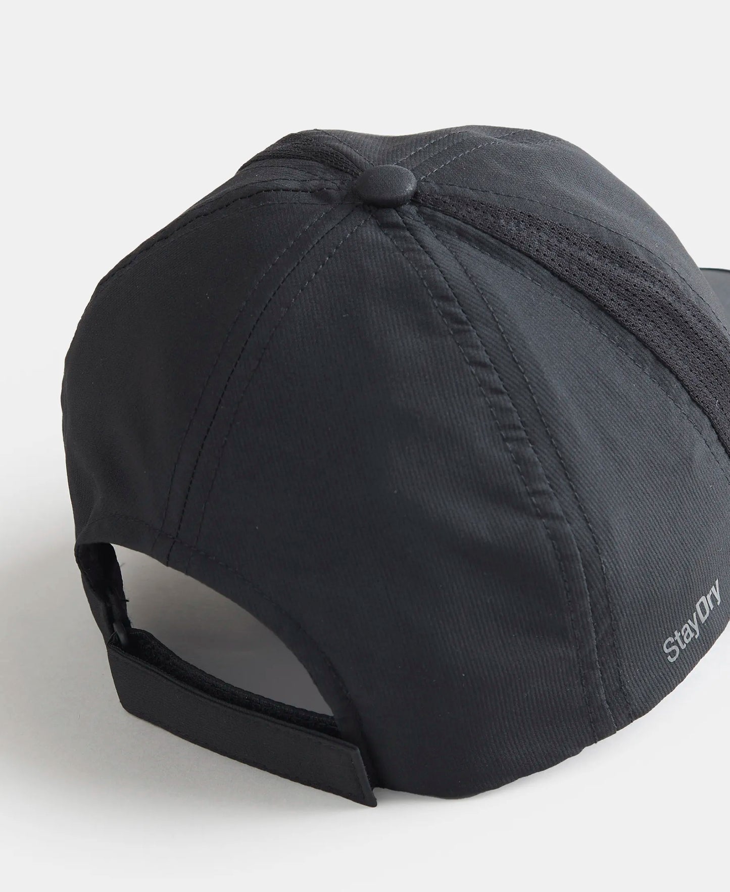 Polyester Solid Cap with Adjustable Back Closure and StayDry Technology - Black-3