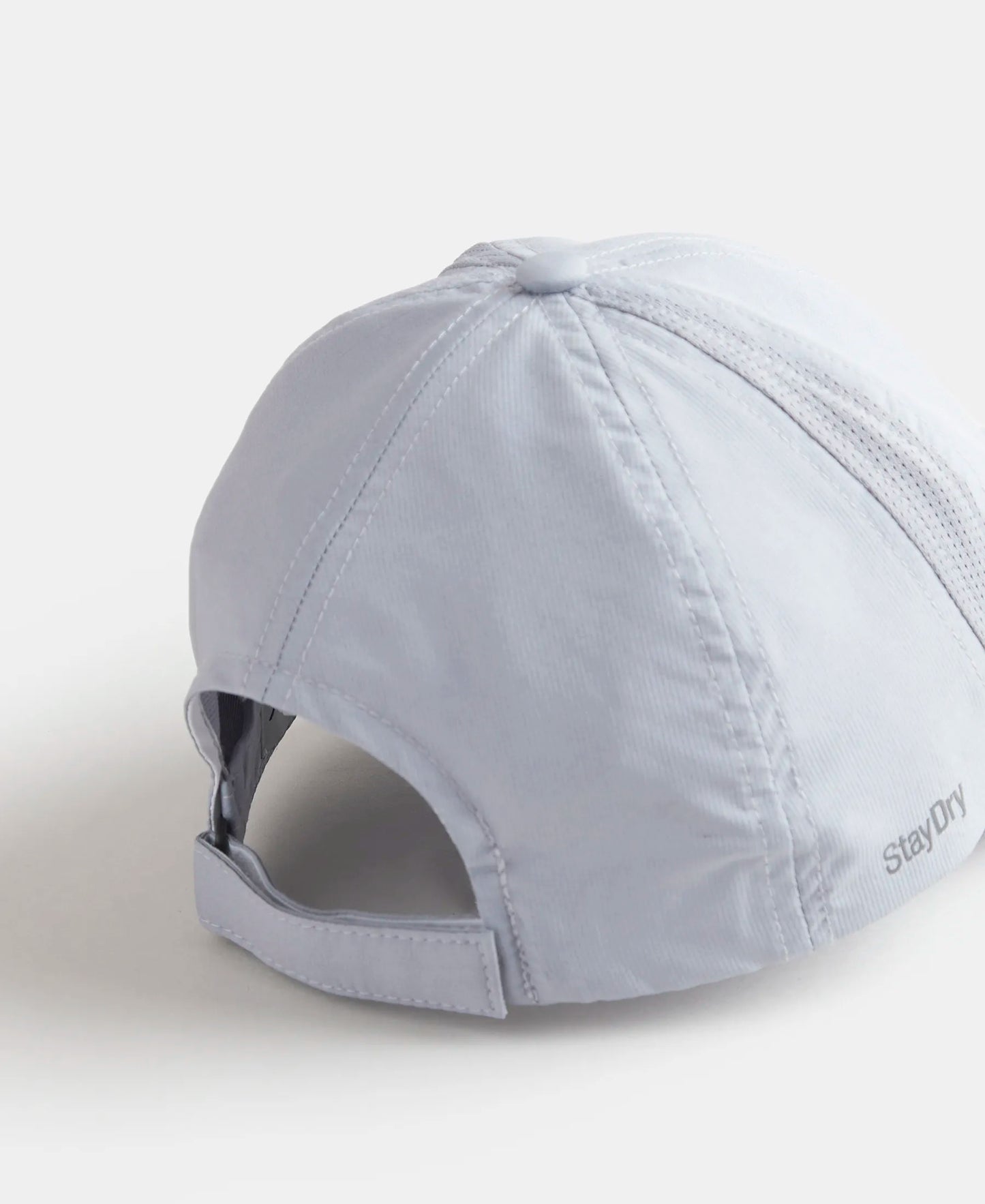 Polyester Solid Cap with Adjustable Back Closure and StayDry Technology - Light Grey-3