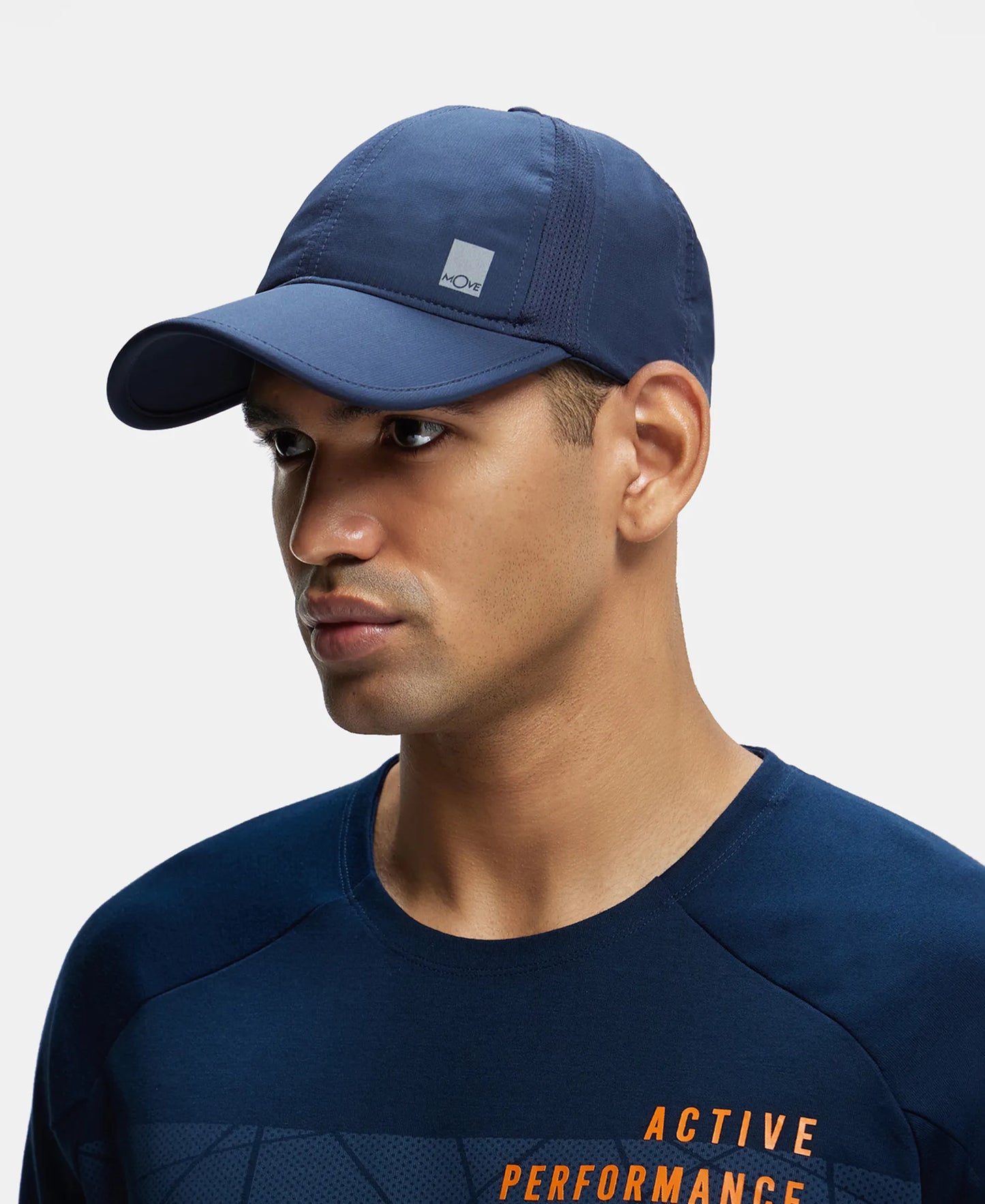 Polyester Solid Cap with Adjustable Back Closure and StayDry Technology - Navy-4