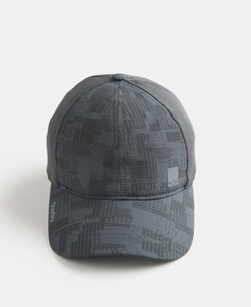 Polyester Printed Cap with Adjustable Back Closure and StayDry Technology - Graphite-1