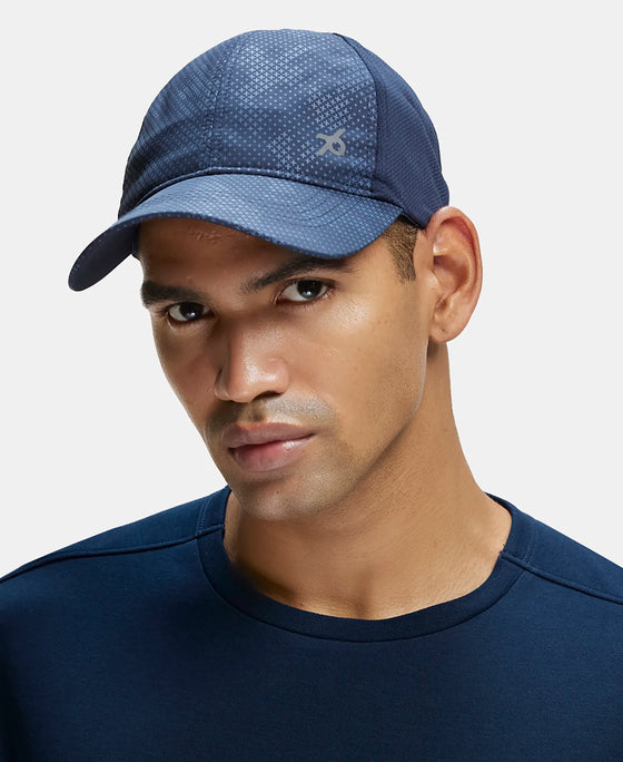 Polyester Printed Cap with Adjustable Back Closure and StayDry Technology - Navy-4