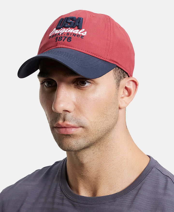 Super Combed Cotton Solid Cap with Adjustable Back Closure - Maroon-4