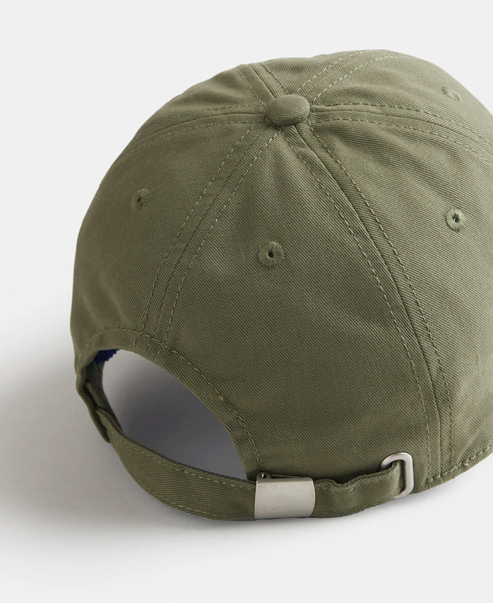 Super Combed Cotton Solid Cap with Adjustable Back Closure - Olive-3