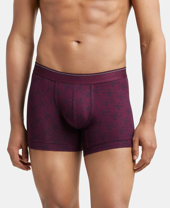 Super Combed Cotton Elastane Printed Trunk with StayFresh Treatment - Assorted-1