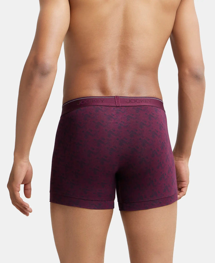 Super Combed Cotton Elastane Printed Trunk with StayFresh Treatment - Assorted-3